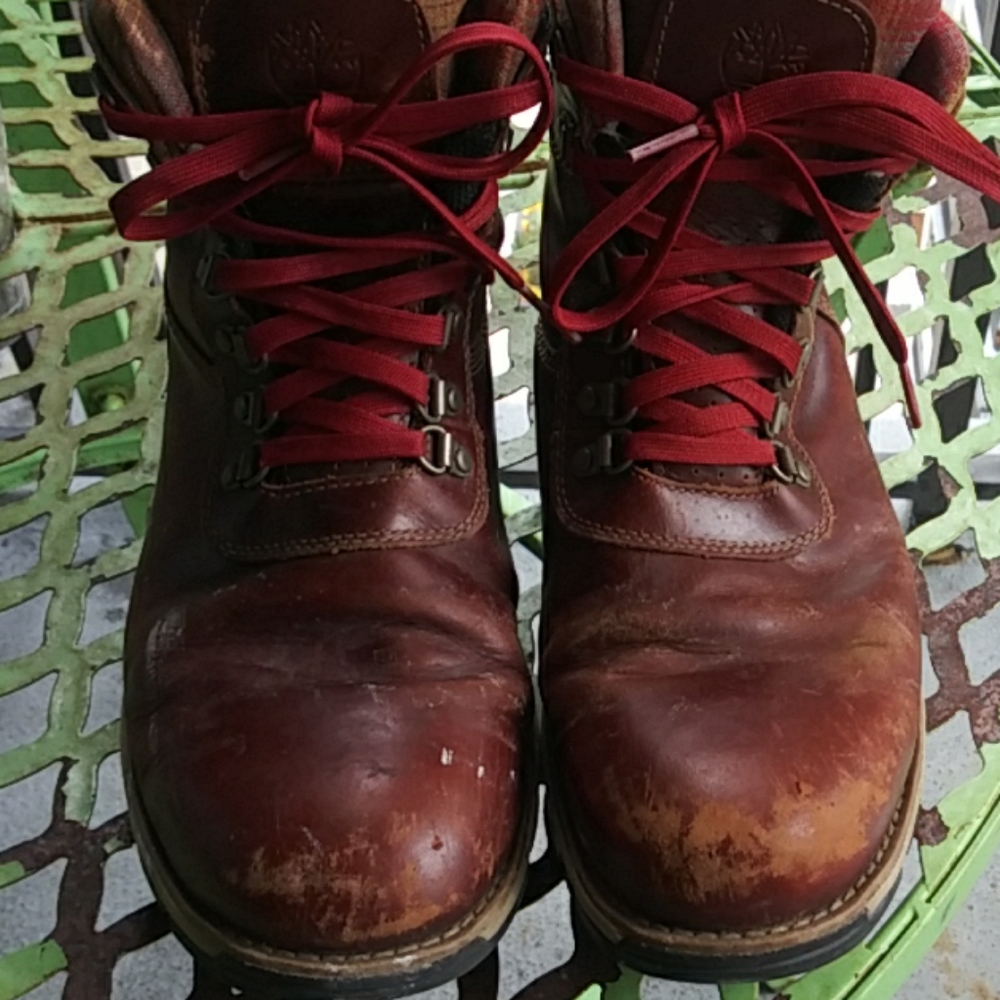 Men's boots with Pendleton wool at tongue and ankl